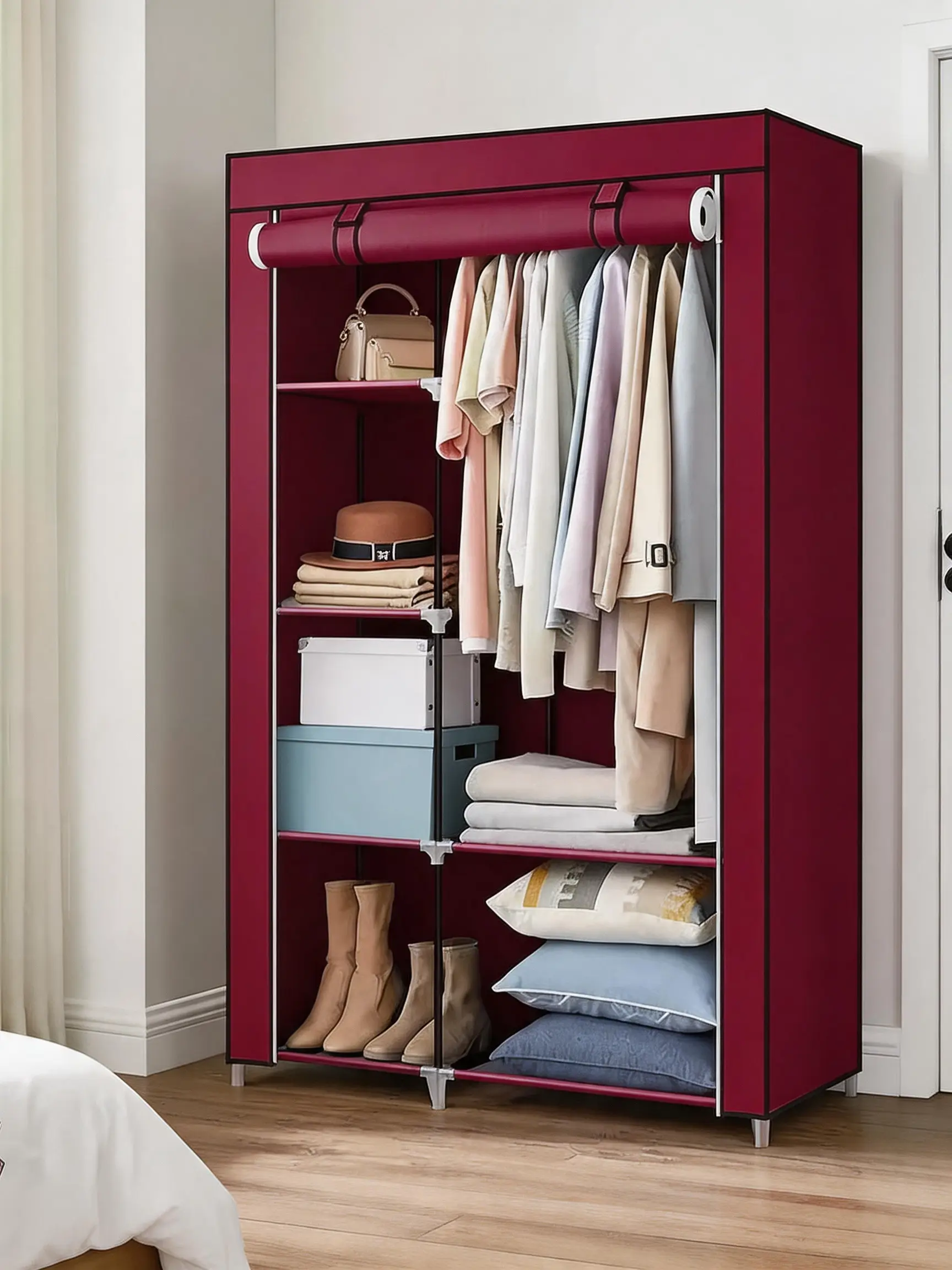 2 in 1 Farbic Wardrobe-80373