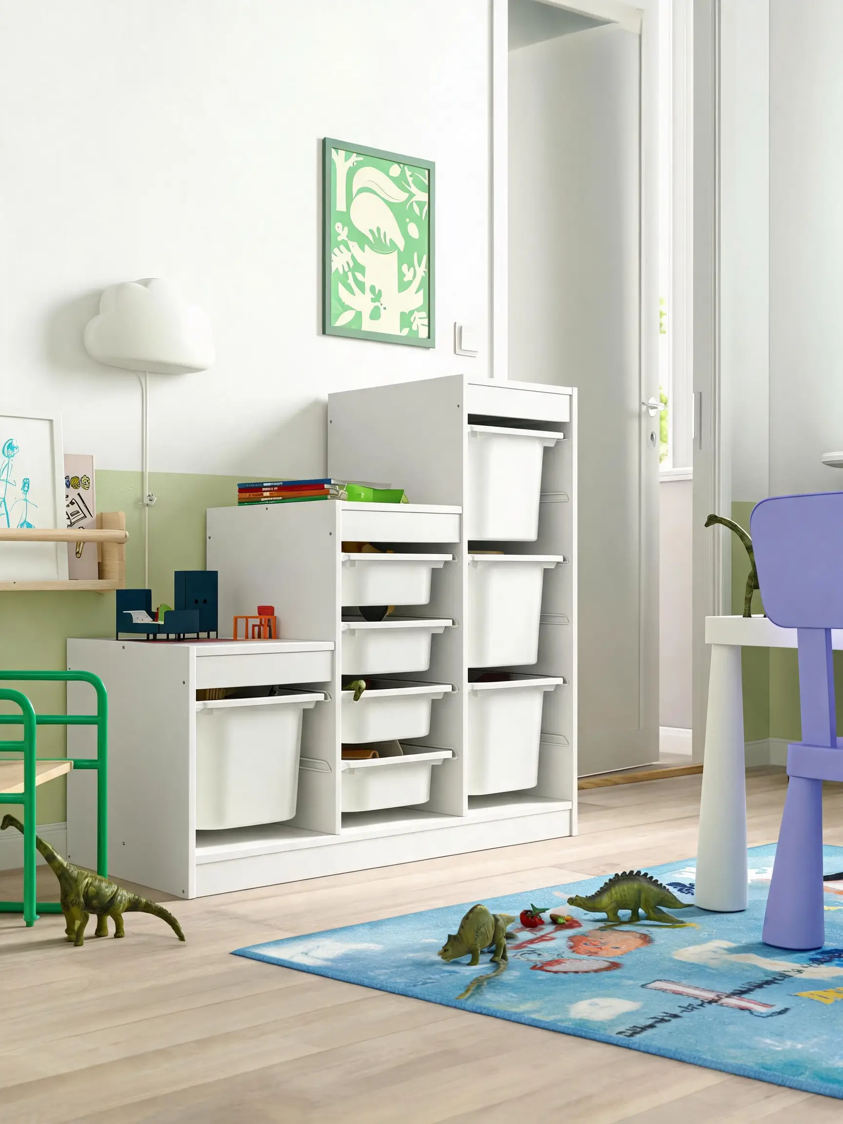 Storage Cabinet with Boxes-85528